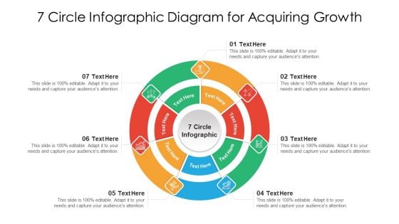 7 Circle Infographic Diagram For Acquiring Growth Ppt PowerPoint Presentation Model Graphics Design PDF