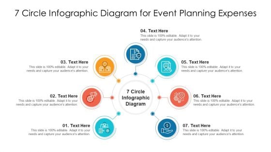 7 Circle Infographic Diagram For Event Planning Expenses Ppt PowerPoint Presentation File Graphics Pictures PDF