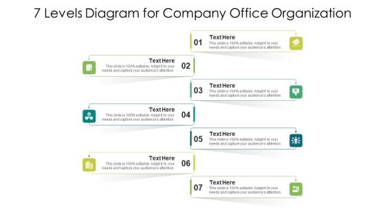 7 Levels Diagram For Company Office Organization Ppt PowerPoint Presentation Gallery Icons PDF