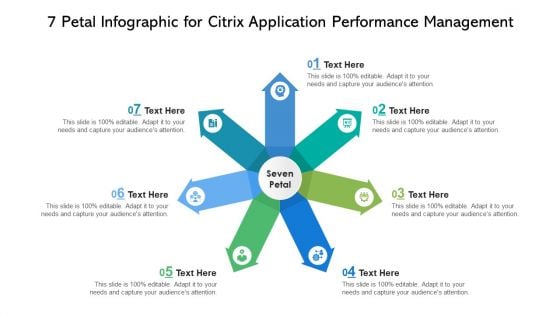 7 Petal Infographic For Citrix Application Performance Management Ppt PowerPoint Presentation File Background Image PDF