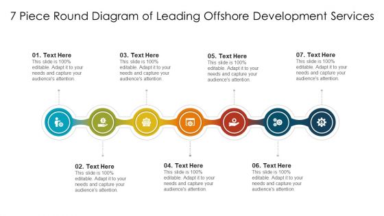 7 Piece Round Diagram Of Leading Offshore Development Services Ppt PowerPoint Presentation Gallery Example PDF