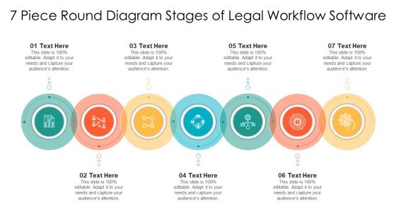 7 Piece Round Diagram Stages Of Legal Workflow Software Ppt PowerPoint Presentation File Outfit PDF