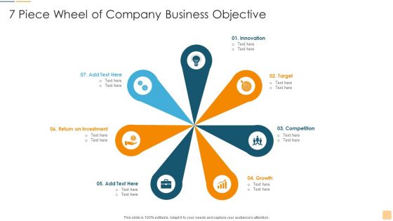 7 Piece Wheel Of Company Business Objective Ppt Show Summary PDF