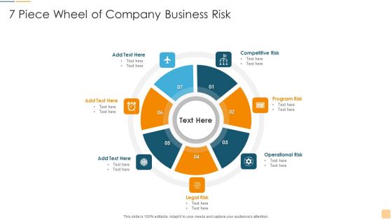 7 Piece Wheel Of Company Business Risk Ppt Layouts Clipart Images PDF