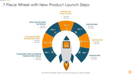 7 Piece Wheel With New Product Launch Steps Ppt Ideas Graphic Images