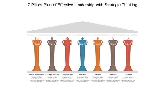 7 Pillars Plan Of Effective Leadership With Strategic Thinking Ppt PowerPoint Presentation Infographics Summary PDF