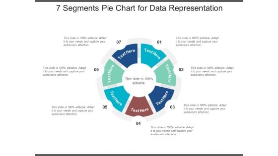 7 Segments Pie Chart For Data Representation Ppt PowerPoint Presentation Styles Summary