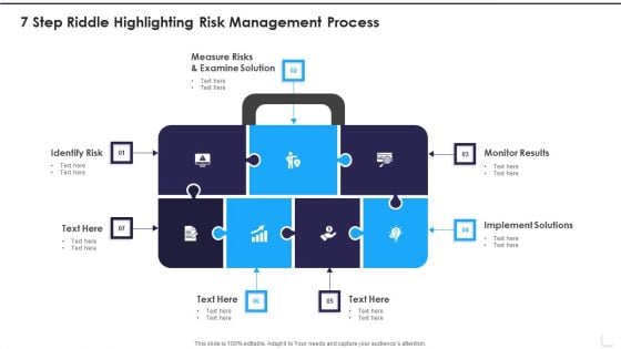 7 Step Riddle Highlighting Risk Management Process Microsoft PDF