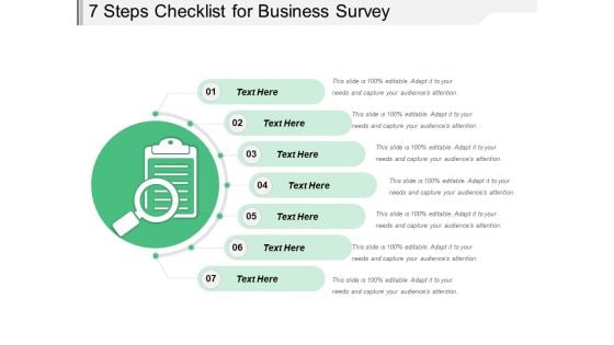 7 Steps Checklist For Business Survey Ppt PowerPoint Presentation Outline Diagrams PDF 7 Steps Checklist For Business Survey Ppt PowerPoint Presentation Outline Diagrams PDF