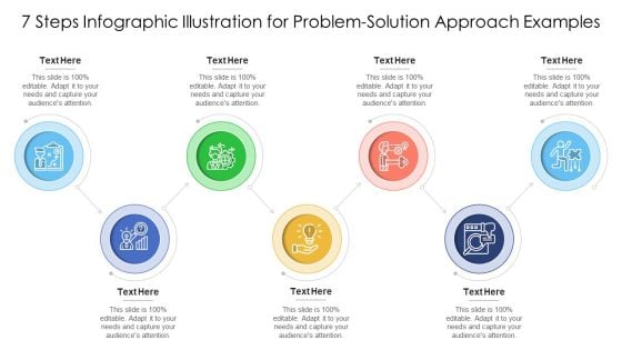 7 Steps Infographic Illustration For Problem Solution Approach Examples Ppt PowerPoint Presentation Show Visual Aids PDF