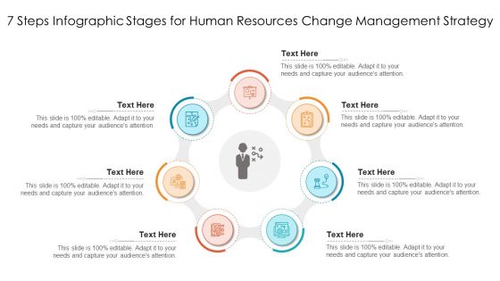 7 Steps Infographic Stages For Human Resources Change Management Strategy Ppt PowerPoint Presentation Infographics Example PDF