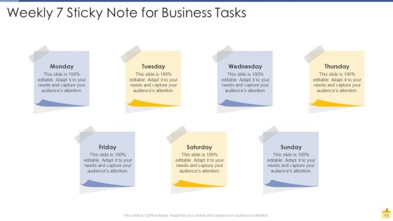 7 Sticky Note Ppt PowerPoint Presentation Complete Deck With Slides