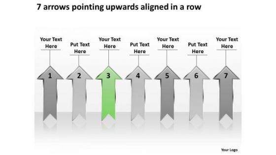 7 Arrows Pointing Upwards Aligned Ppt Sample Plan For Business PowerPoint Slides