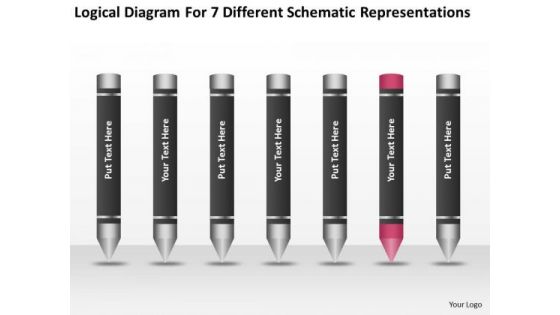 7 Different Schematic Representations Business Plan Consultant PowerPoint Templates