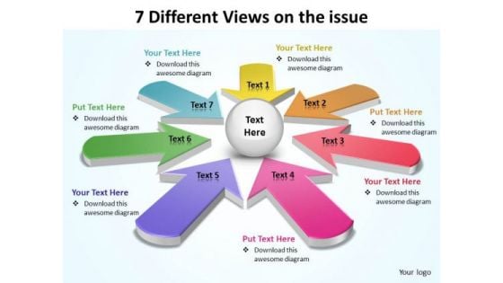 7 Different Views On Issue Ppt Slides Diagrams Templates