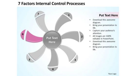 7 Factors Internal Control Processes Business Plan Writers PowerPoint Slides
