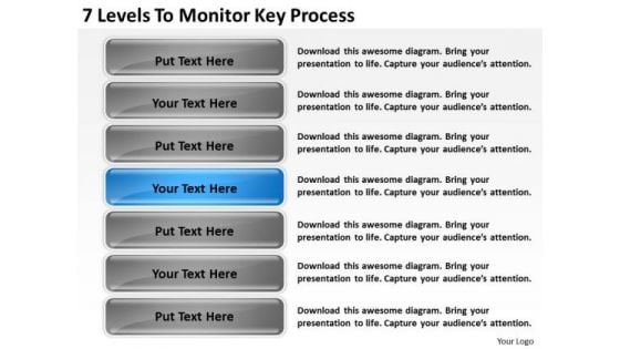 7 Levels To Monitor Key Process A Business Plan Free PowerPoint Slides