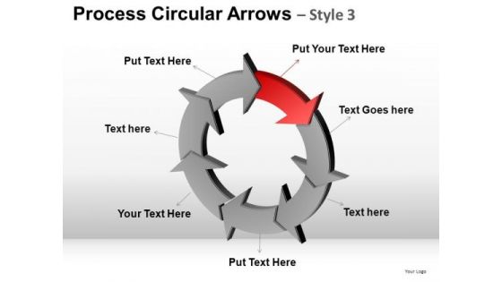7 Stage Process Circular Arrows PowerPoint Slides Download