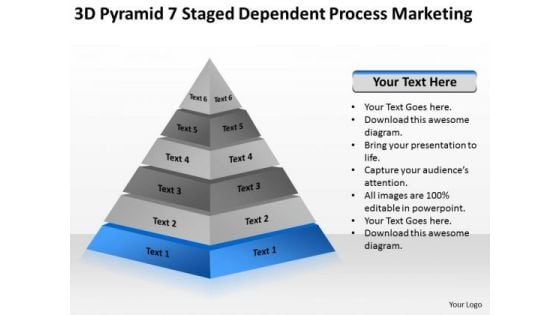 7 Staged Dependent Process Marketing Ppt Sample Business Development Plan PowerPoint Templates