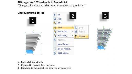 7 Staged Layered Process Flow Diagram Ppt Business Plan Outline Template PowerPoint Slides