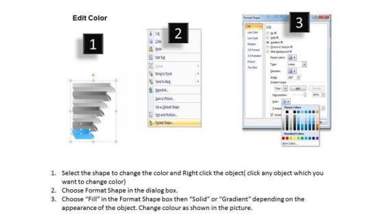 7 Staged Layered Process Flow Diagram Ppt Business Plan Outline Template PowerPoint Slides