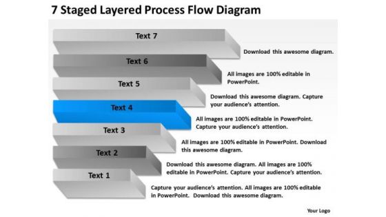 7 Staged Layered Process Flow Diagram Ppt Financial Business Plan PowerPoint Templates