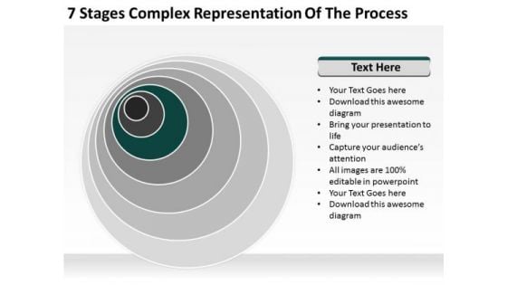 7 Stages Complex Representation Of The Process Business Plan Samples PowerPoint Slides