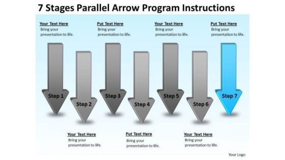 7 Stages Parallel Arrow Program Instructions Commerce Business Plan PowerPoint Templates 7 Stages Parallel Arrow Program Instructions Commerce Business Plan PowerPoint Templates