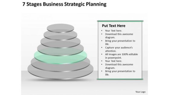 7 Stgaes Business Strategic Planning Bar Template PowerPoint Slides