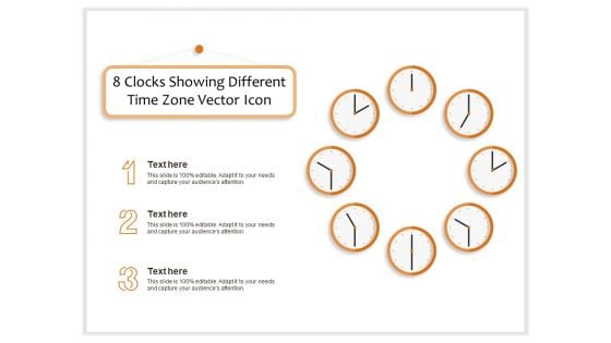 8 Clocks Showing Different Time Zone Vector Icon Ppt PowerPoint Presentation File Visuals PDF