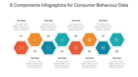 8 Components Infographics For Consumer Behaviour Data Ppt Visual Aids Portfolio PDF