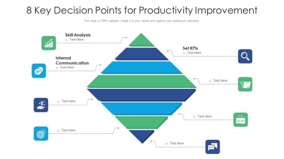 8 Key Decision Points For Productivity Improvement Ppt PowerPoint Presentation File Background Image PDF