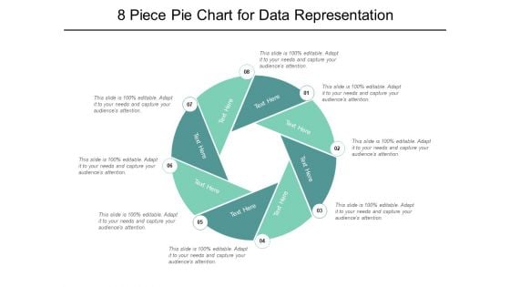 8 Piece Pie Chart For Data Representation Ppt PowerPoint Presentation Ideas