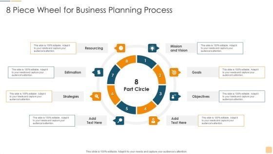 8 Piece Wheel For Business Planning Process Ppt Slides Show PDF