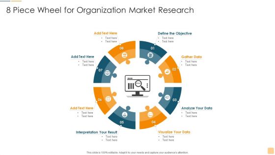 8 Piece Wheel For Organization Market Research Ppt Ideas Shapes PDF