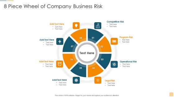 8 Piece Wheel Of Company Business Risk Ppt Portfolio Graphics Tutorials PDF