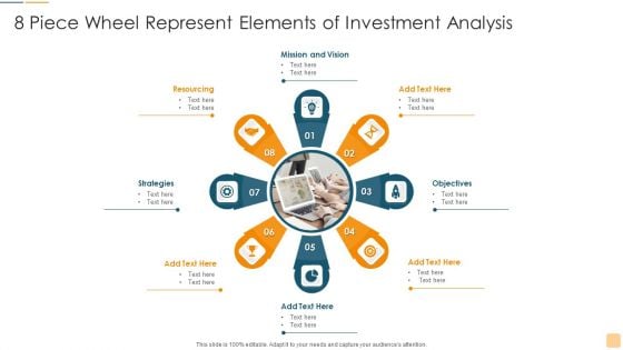 8 Piece Wheel Represent Elements Of Investment Analysis Ppt Slides Demonstration PDF