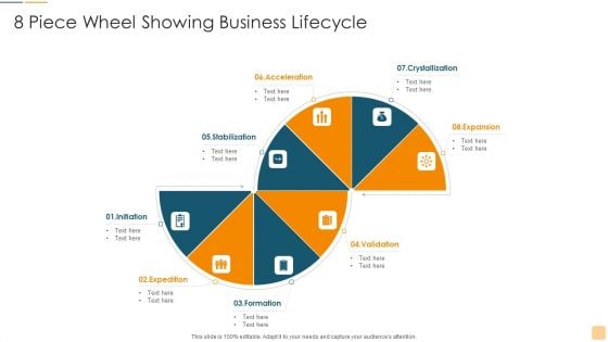 8 Piece Wheel Showing Business Lifecycle Ppt Gallery Infographics PDF