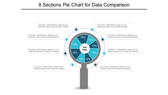 8 Sections Pie Chart For Data Comparison Ppt PowerPoint Presentation Show Slideshow