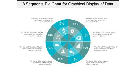 8 Segments Pie Chart For Graphical Display Of Data Ppt PowerPoint Presentation Infographic Template Templates