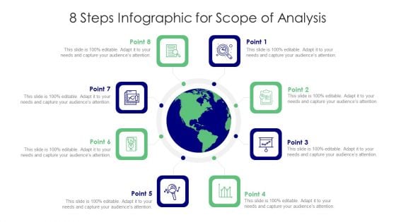 8 Steps Infographic For Scope Of Analysis Ppt Powerpoint Presentation Diagram Templates Pdf