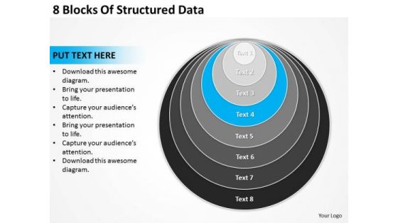 8 Blocks Of Structured Data How To Business Plan PowerPoint Slides