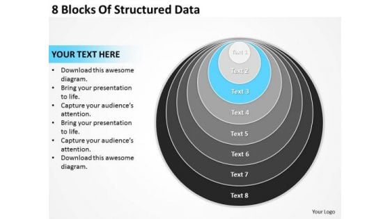 8 Blocks Of Structured Data Strategic Plan PowerPoint Templates