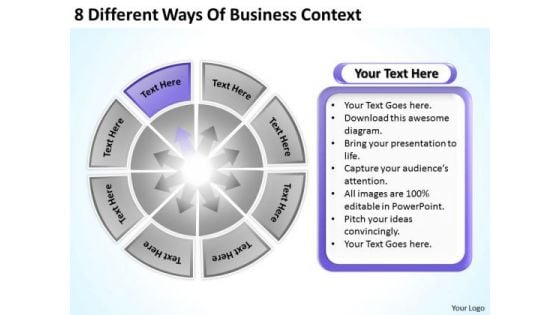 8 Different Ways Of Business Context Case Template PowerPoint Slides