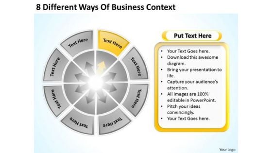 8 Different Ways Of Business Context Good Plan PowerPoint Templates