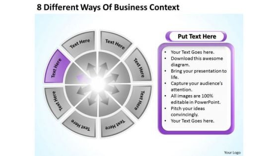 8 Different Ways Of Business Context Marketing Plan PowerPoint Templates