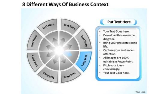 8 Different Ways Of Business Context Plan PowerPoint Templates