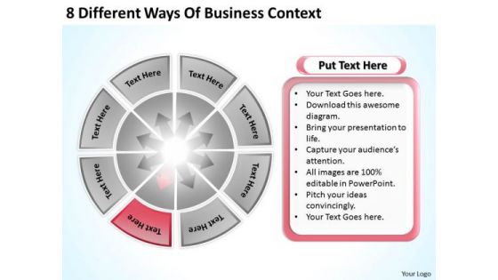 8 Different Ways Of Business Context Simple Plan Template PowerPoint Templates