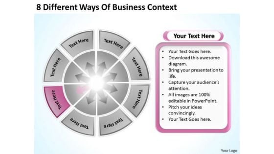 8 Different Ways Of Business Context Simple Plans PowerPoint Templates