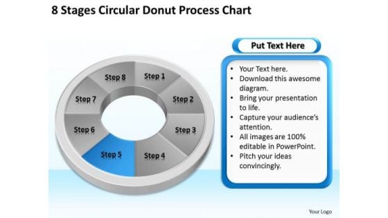 8 Stages Circular Donut Process Chart Business Succession Planning PowerPoint Templates